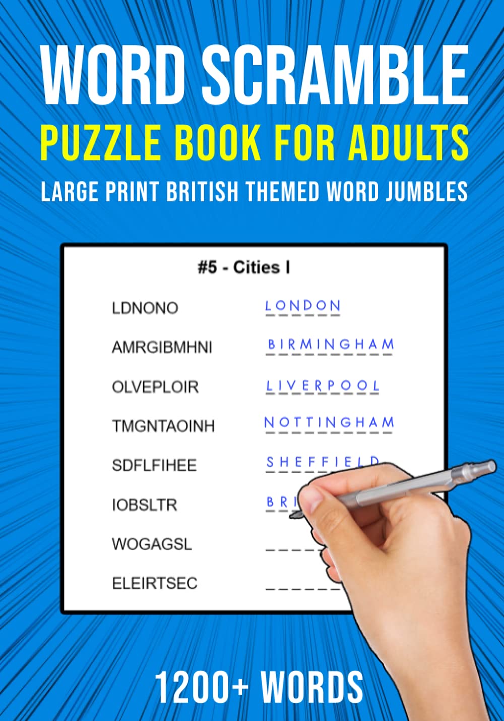 Word Scramble Puzzle Book for Adults: 1200+ Large Print British Themed Word Jumbles